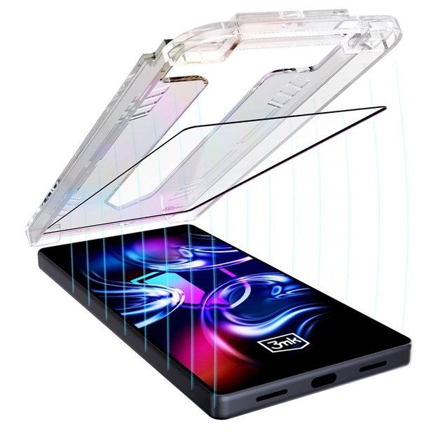 3mk HardGlass Max - grūdintas stiklas su aplikatoriumi, skirtas iPhone Air (juodas) 4