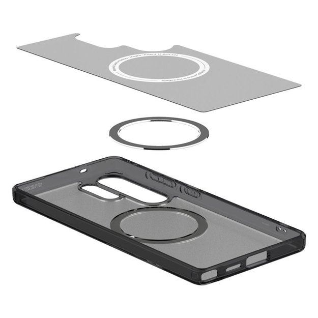 „Spigen Ultra Hybrid Mag MagSafe“ dėklas, skirtas „Samsung Galaxy S25 Ultra“ (šalčio juodas) 20