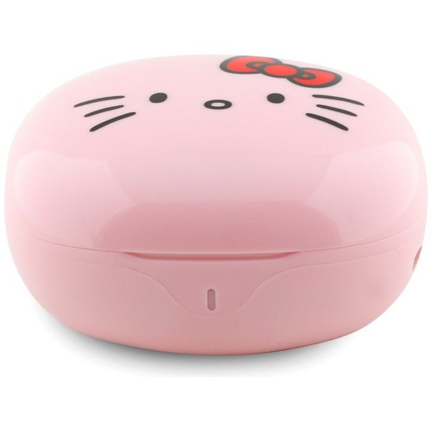 „Hello Kitty O“ blizgios apdailos – TWS ausinės + įkrovimo dėklas (rožinės) 4