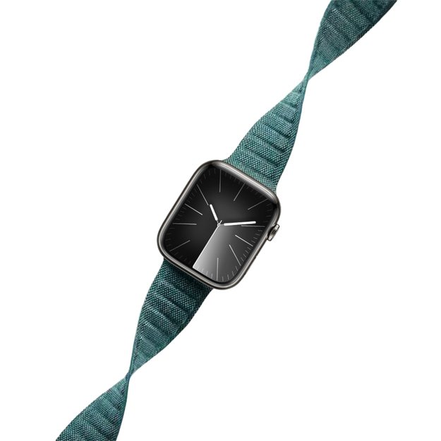 Crong Melange – magnetinis dirželis, skirtas Apple Watch 42/44/45/49 mm (turkio spalvos melanžas)