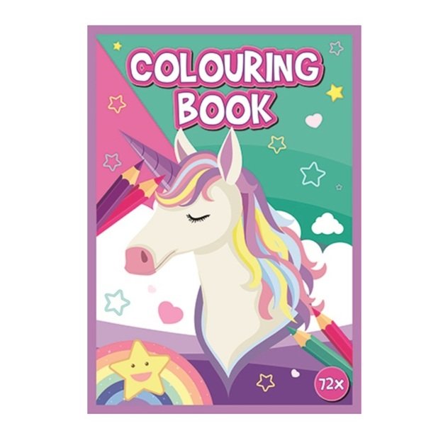 Spalvinimo knygelė 72 puslapių A4 formato Vienaragis