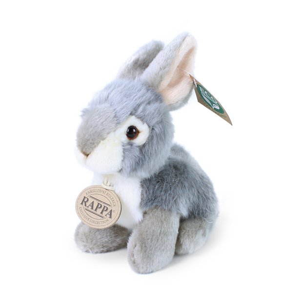 Pliušinis pilkas triušis 16 cm EKOLOGIŠKAS 1