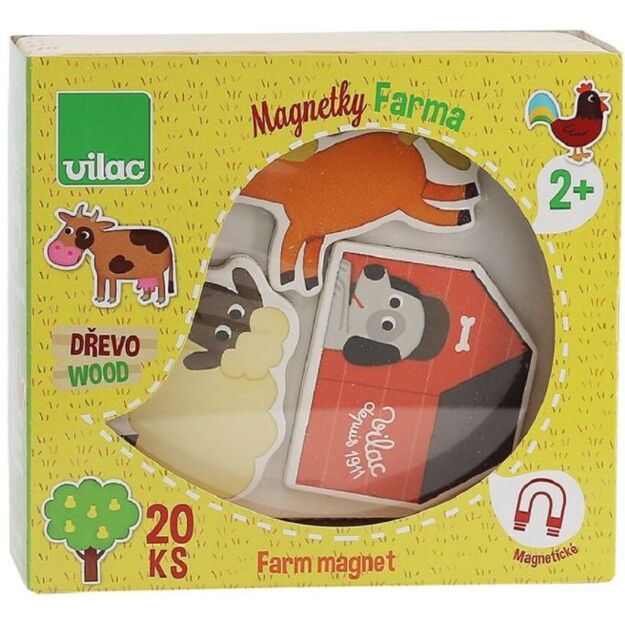 Vilac Wooden magnets farm 20pcs 2