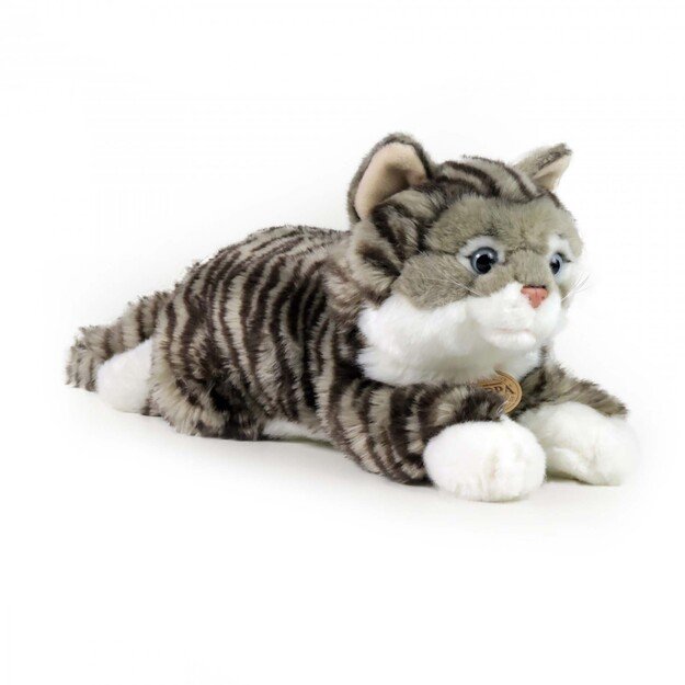 Plush gray tabby cat 40 cm ECO-FRIENDLY 5