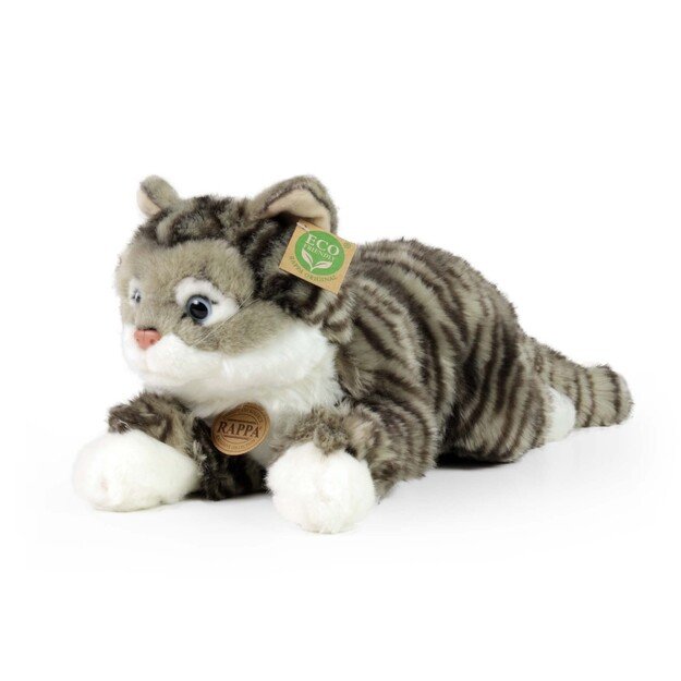 Plush gray tabby cat 40 cm ECO-FRIENDLY 1