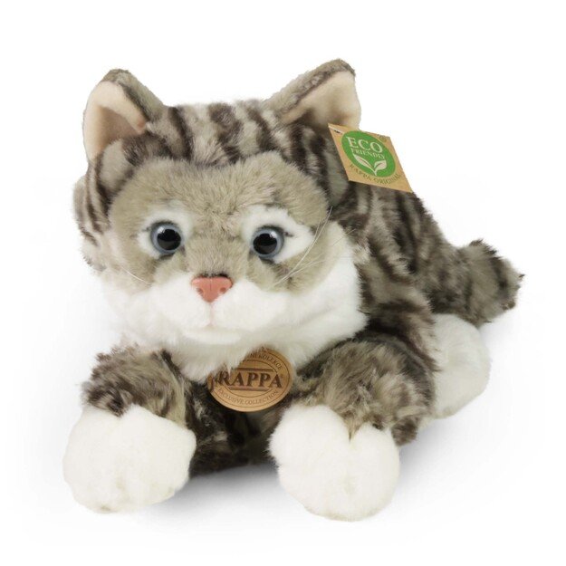 Plush gray tabby cat 40 cm ECO-FRIENDLY 2