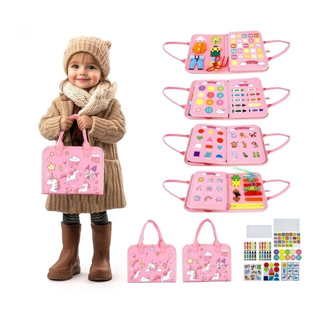 2Kids Toys Sensory busy book Unicorn 3 4