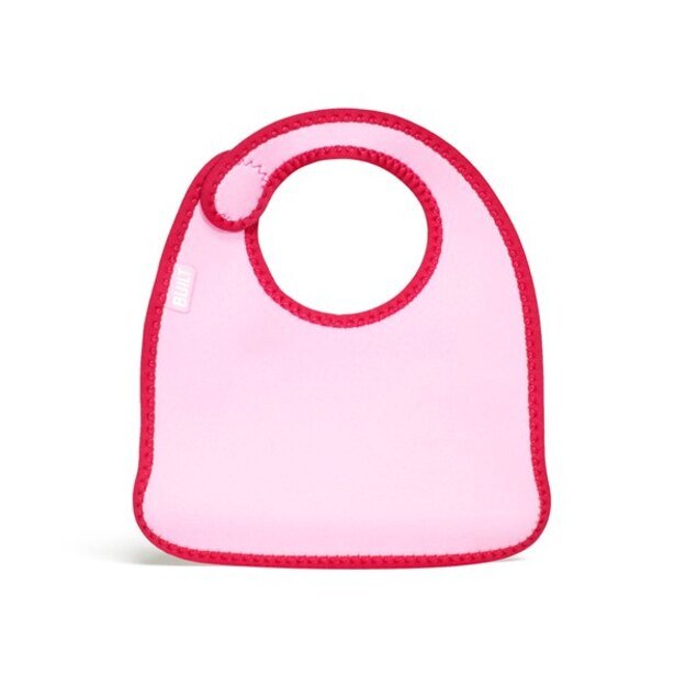 BUILT Mess Mate rinkinys iš 2 kūdikio seilinukų (Baby Pink Mini Dots) 3