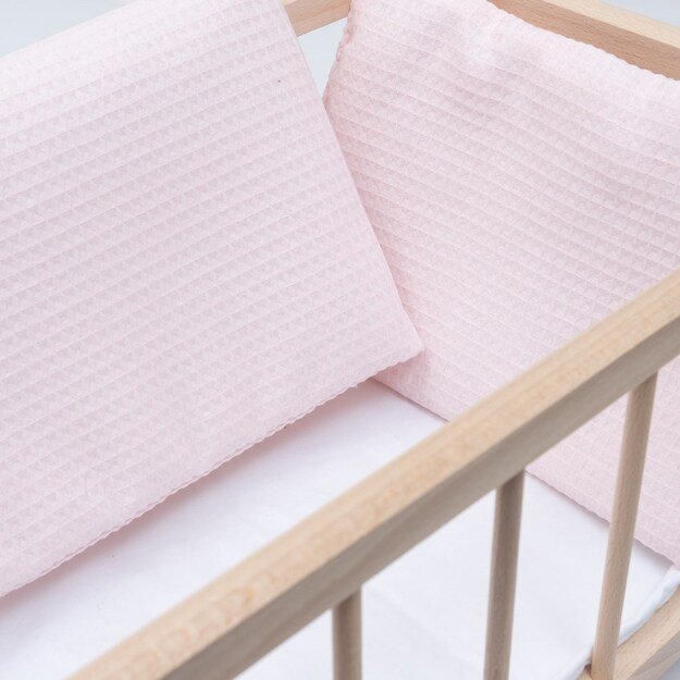 Medinė lėlių lovelė-lopšys su patalyne Baby Mix 3