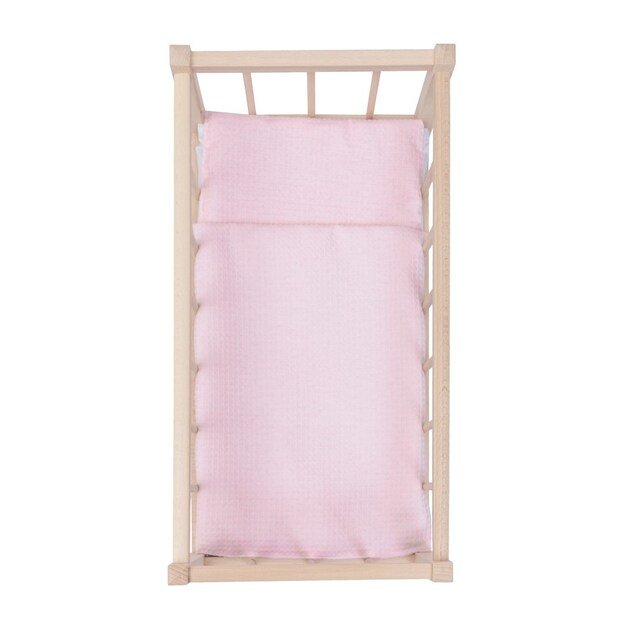 Medinė lėlių lovelė-lopšys su patalyne Baby Mix 2