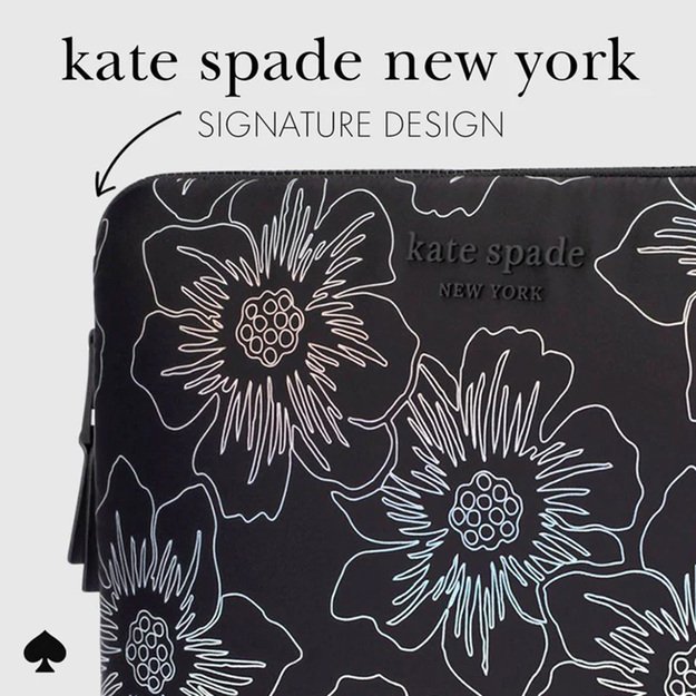 Kate Spade New York Puffer Sleeve – MacBook Pro 14 / Notebook 14 Cover (Hollyhock Iridescent Black) 10