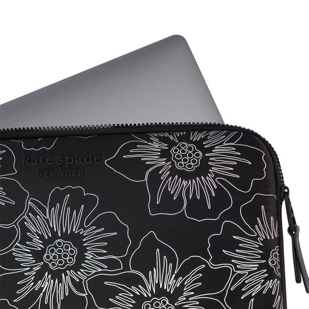 Kate Spade New York Puffer Sleeve – MacBook Pro 14 / Notebook 14 Cover (Hollyhock Iridescent Black)