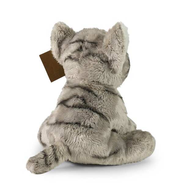 Pliušinis pilkas katinas 14 cm EKOLOGIŠKAS 4