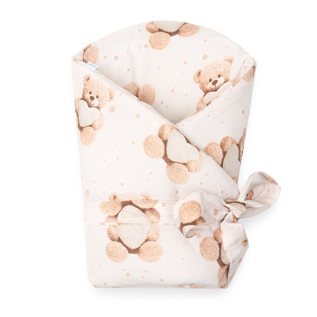 Baby wrap New Baby Love Teddy bear 80x80 cm beige