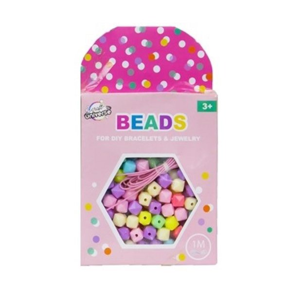 Karoliukų rinkinys - maži kubeliai + 1 metro virvelė 1