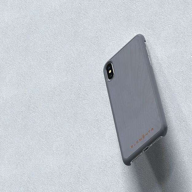 Nordic Elements Original Gefion – iPhone Xs Max dėklas su tikro klevo mediena (vidutinės pilkos spalvos)