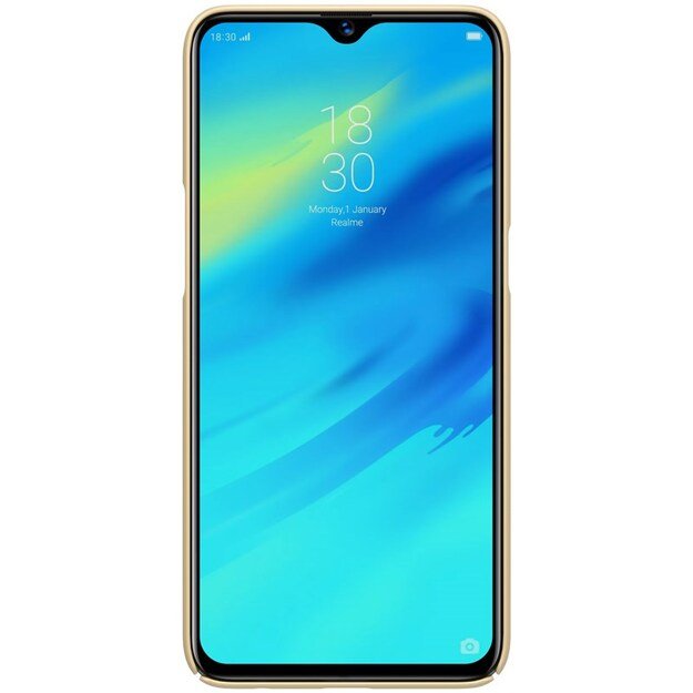Nillkin Super Frosted Shield – dėklas, skirtas Realme 3 Pro (Realme X Lite) (auksinis) 11