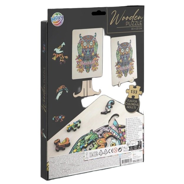 Medinė dėlionė pelėda, 133 detalės 2