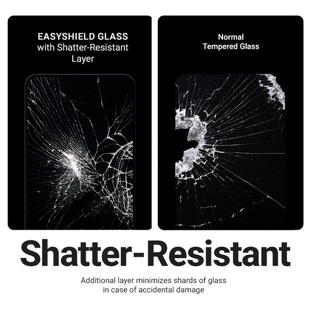 „Crong EasyShield“ 2 vnt. grūdinto stiklo pakuotė, skirta „iPhone 17 Pro Max“ / „iPhone 16 Pro Max“ (2 vnt.) 5