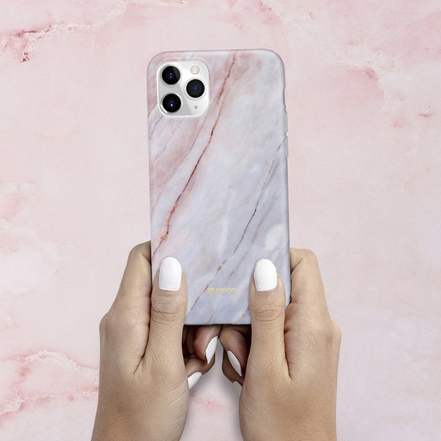 „Crong Marble Case“ – dėklas, skirtas „iPhone 11 Pro“ (rožinis)