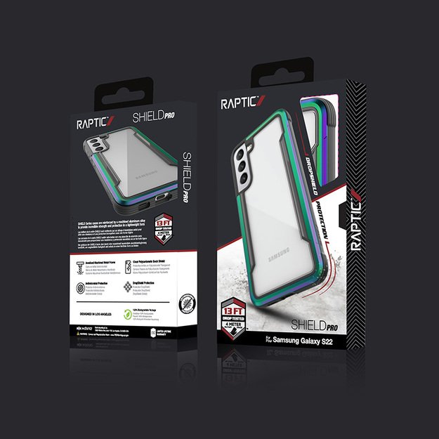 X-Doria Raptic Shield Pro – „Samsung Galaxy S22 5G“ (antimikrobinė apsauga) dėklas (vaikštantis)