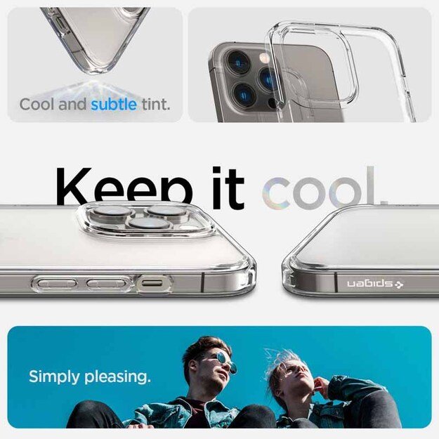 Spigen Ultra Hybrid Matte – dėklas, skirtas iPhone 14 Pro (Transpaten Matte) 38