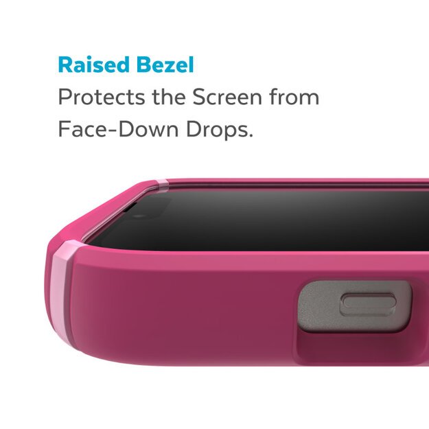 Speck Presidio2 Pro – dėklas, skirtas iPhone 15 Plus / 14 Plus su MICROBAN danga (skaitmeninė rožinė / žiedinė / balta) 10