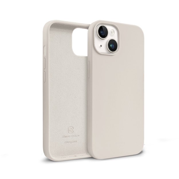 Crong Color Cover Skystas silikoninis dėklas, skirtas iPhone 14 Max (Stone) 9