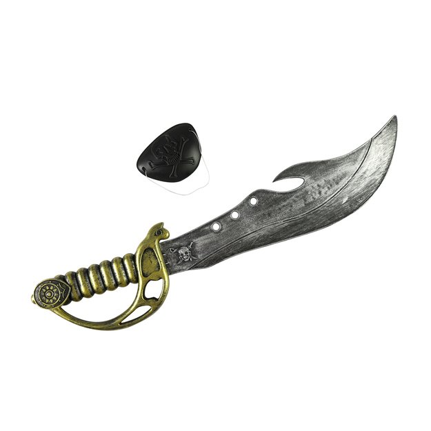 Pirate saber with eyepatch 46 cm