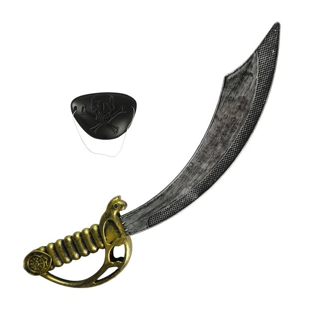 Pirate saber with eyepatch 46 cm