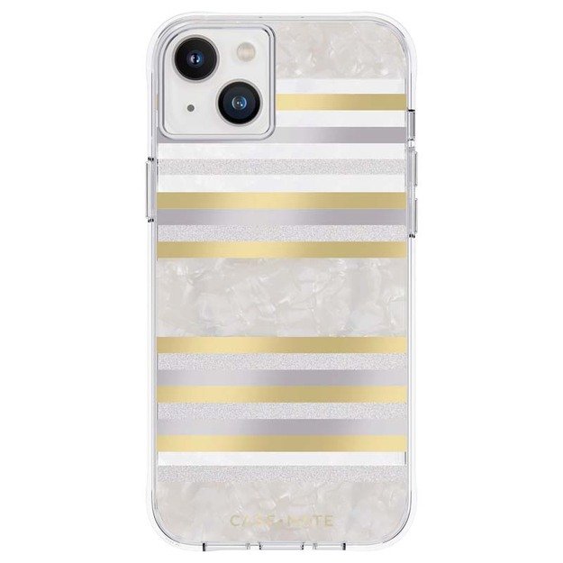 Case-Mate Pearl Stripes MagSafe – perlamutru dekoruotas dėklas skirtas iPhone 14 Plus (Pearl Stripes) 1