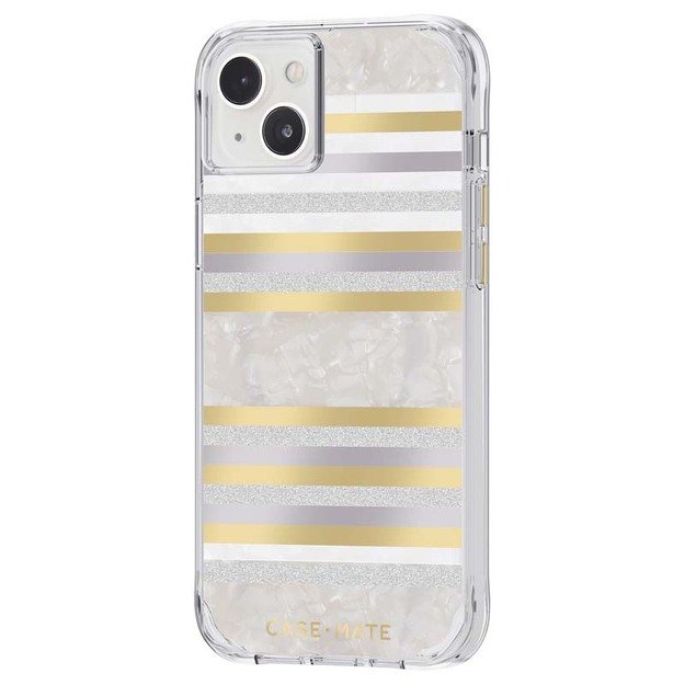 Case-Mate Pearl Stripes MagSafe – perlamutru dekoruotas dėklas skirtas iPhone 14 Plus (Pearl Stripes) 3