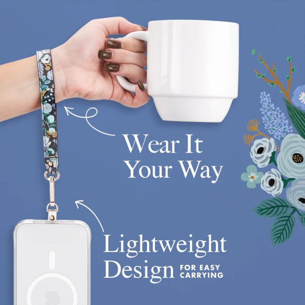 Rifle Paper Phone Wristlet – universalus telefono dirželis (Garden Party Blue) 26