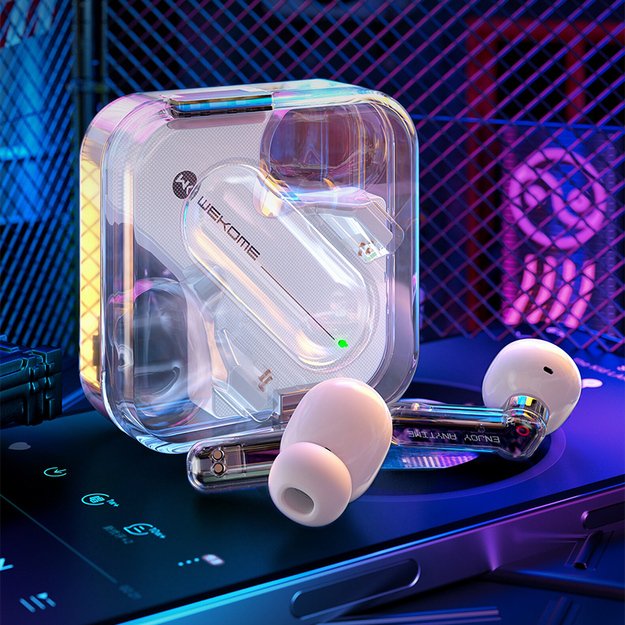 WEKOME V51 Vanguard serija – Bluetooth V5.1 TWS belaidės ausinės su įkrovimo dėklu (juodas) 26