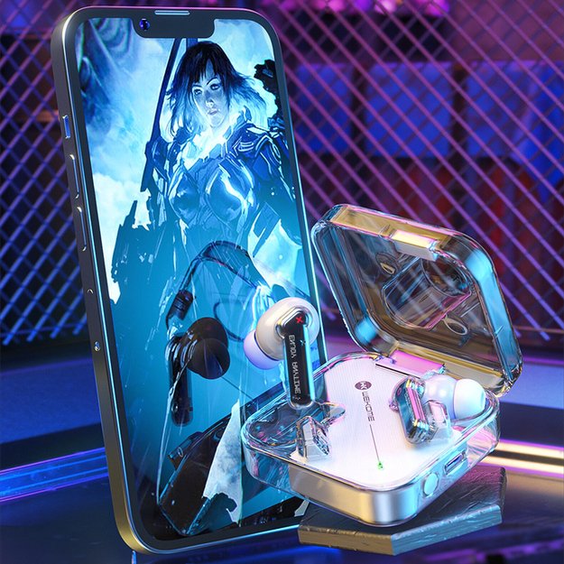 WEKOME V51 Vanguard serija – Bluetooth V5.1 TWS belaidės ausinės su įkrovimo dėklu (juodas) 24