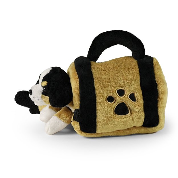 Plush Bernese dog with crate 15 cm ECO-F