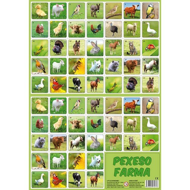 the memory game Pexeso - the Farm