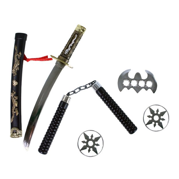 the Japan katana sword set, 5 pcs