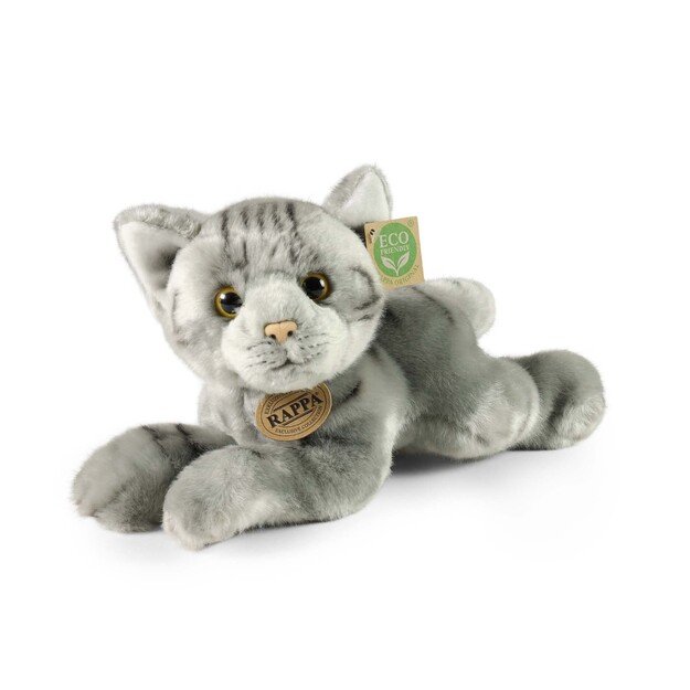 Plush cat gray 30 cm ECO-FRIENDLY