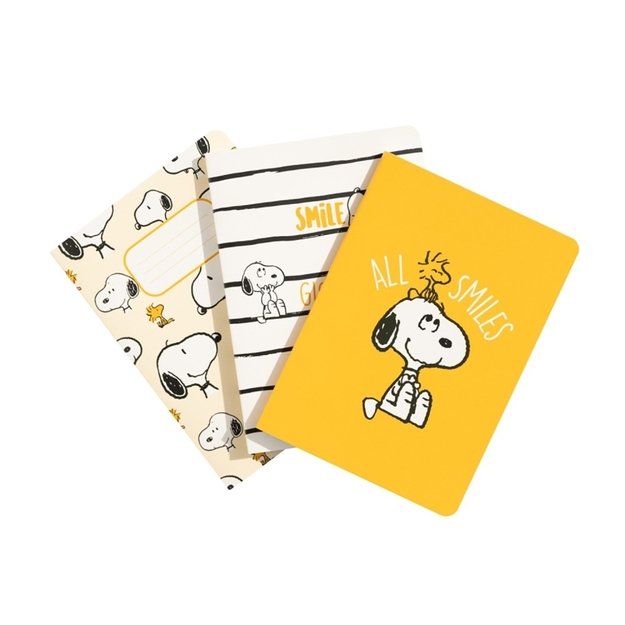 Snoopy - Set of A6 notebooks from the Lazy Days collection (3 pieces) 1