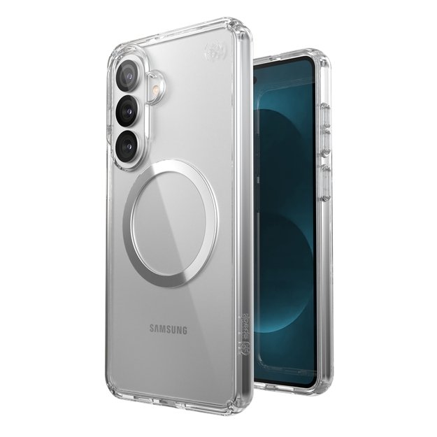 Speck Presidio Perfect-Clear Magnet - Samsung Galaxy S26+ MagSafe Case (Clear/Clear/Silver) 7