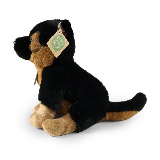 Rappa - Plush realistic German Shepherd dog mascot sitting 23 cm Eco-Friendly Soft Collection 3
