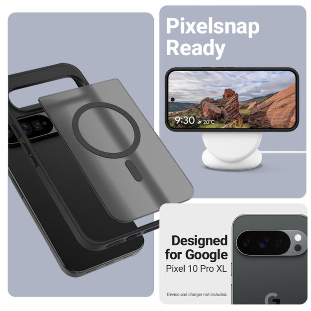 Crong Hybrid Matte Magnetic - MagSafe Case Google Pixel 10 Pro XL (Black) 5