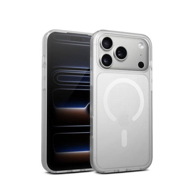 Crong Hybrid Matte Magnetic - MagSafe iPhone 17 Pro Max Case (White)