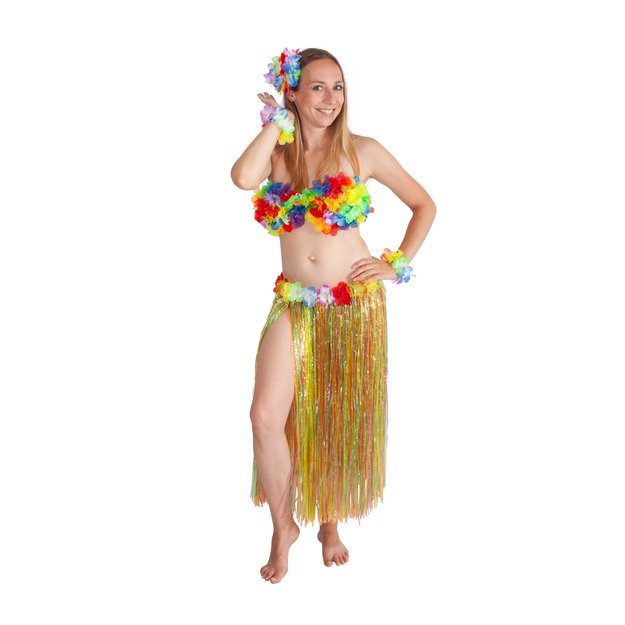 the skirt Hawaii, adult, 72 cm, coloured