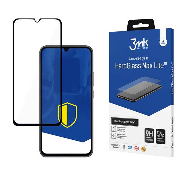 3mk HardGlass Max Lite – grūdintas stiklas, skirtas Samsung Galaxy A34 5G (juodas)