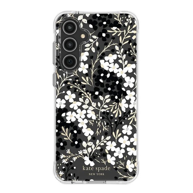 Kate Spade New York Multi Floral – Samsung Galaxy S23 FE 5G dėklas (juodai baltas)