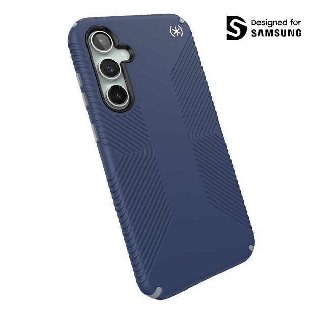 Speck Presidio2 Grip – Samsung Galaxy S23 FE dėklas (pakrantės mėlyna/juoda/balta)