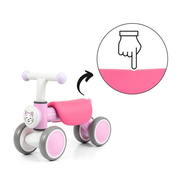 Children s balance bike Milly Mally York pink 9