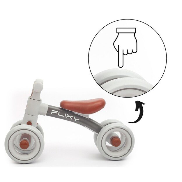 FLIXY Balance Bike with LED Light Milly Mally &ndash; grey 8